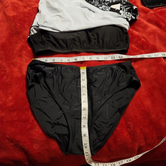 NWT Tankini Two Piece High Neck Athletic Sport Swim Bathing Suit Large - Picture 5 of 8